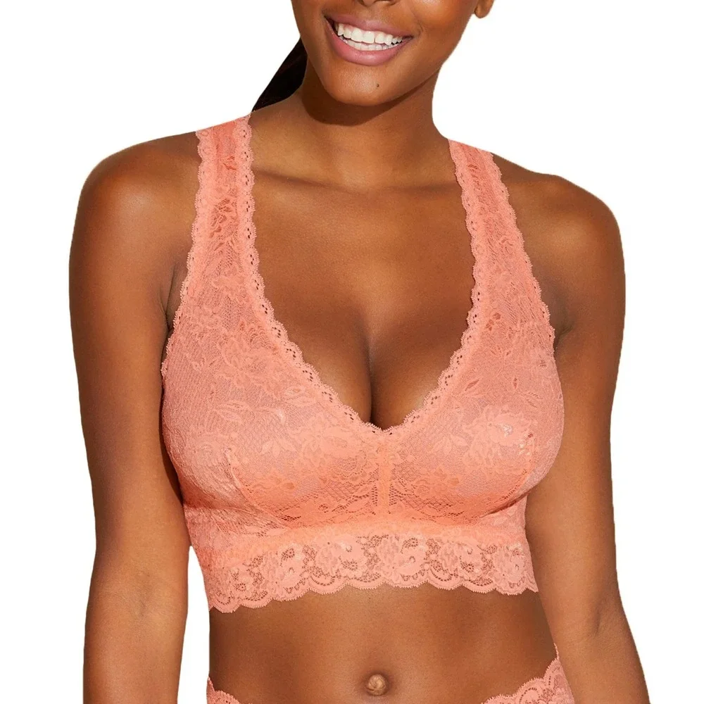 Cosabella Never Say Never Beauty Racie Bralette Coral Breeze NEVER1361‎ Womens L